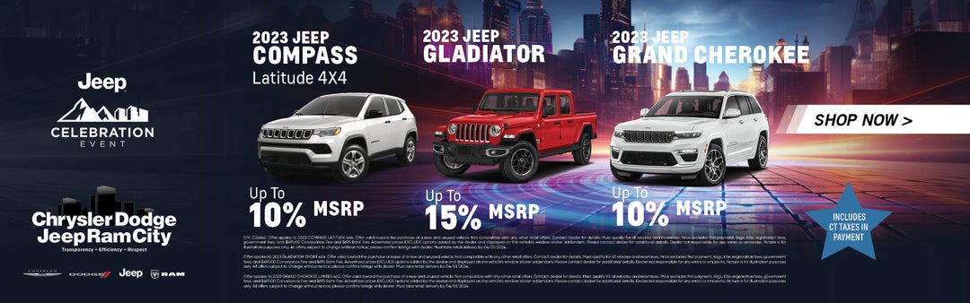 2023 Jeep Compass, Gladiator & Grand Cherokee