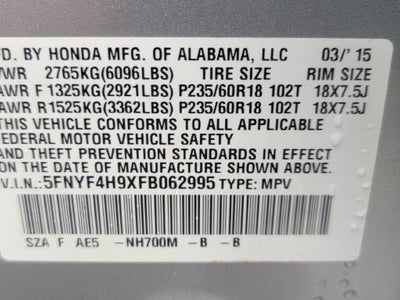 2015 Honda Pilot Touring
