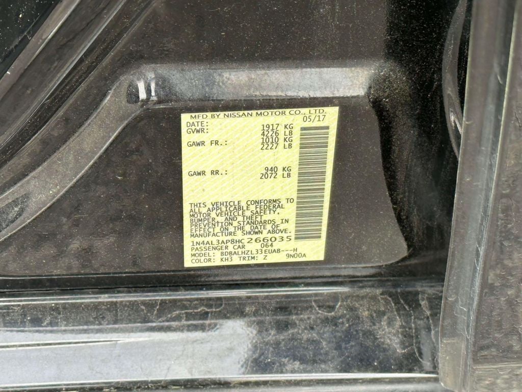2017 Nissan Altima 2.5 SR