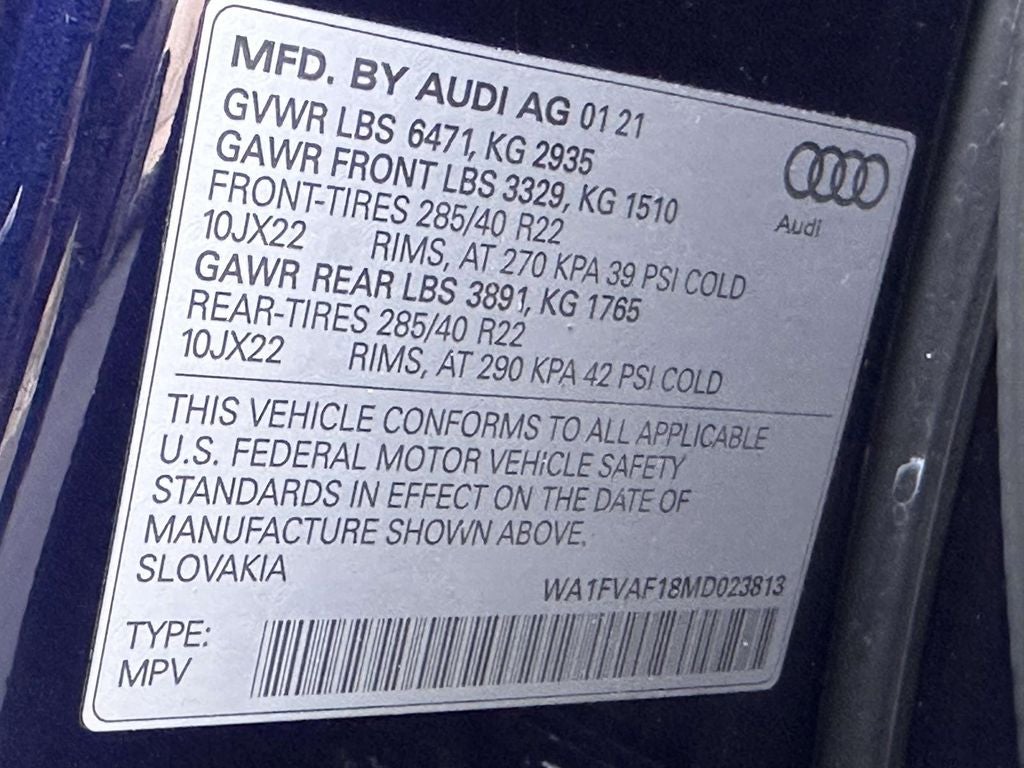 2021 Audi Q8 55 Prestige quattro