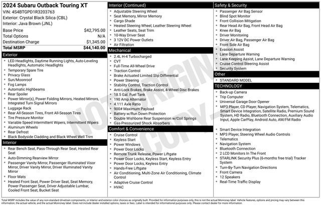 2024 Subaru Outback Touring XT