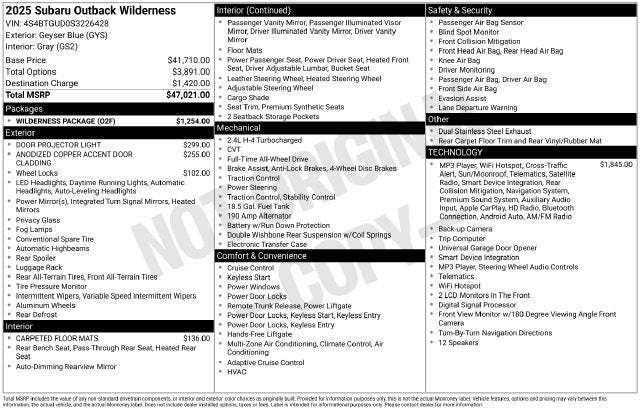 2025 Subaru Outback Wilderness