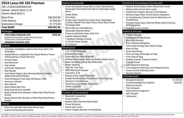 2024 Lexus NX 350 Premium