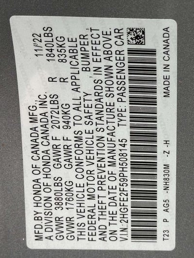 2023 Honda Civic Sport