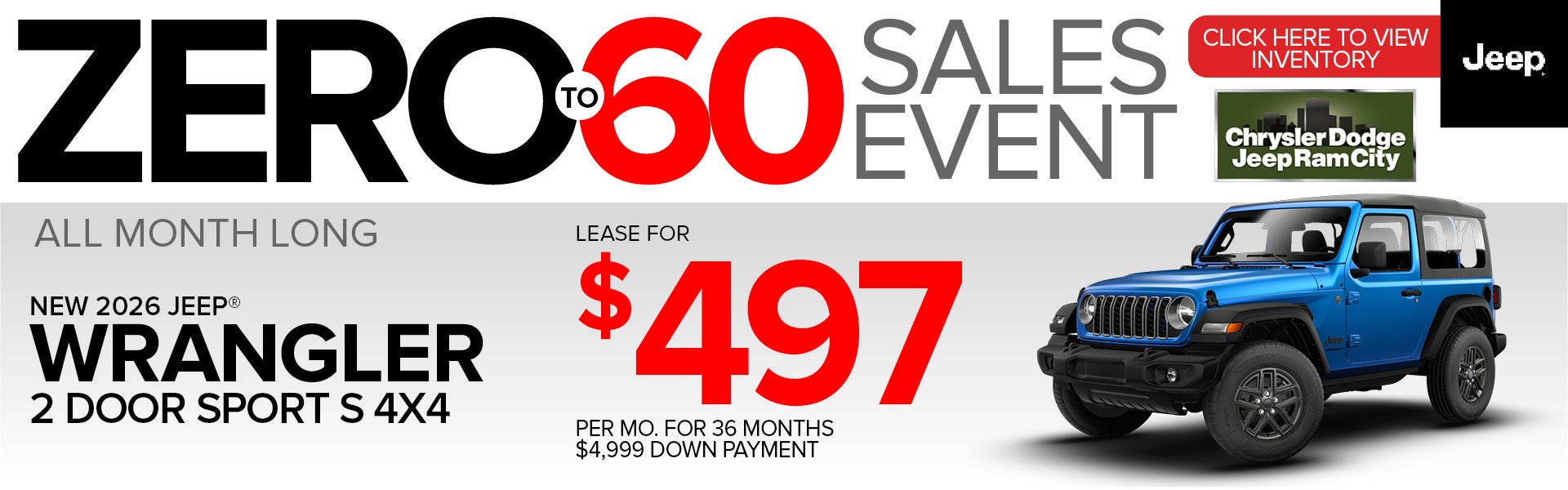 NEW 2026 JEEP® WRANGLER 2 DOOR SPORT S 4x4 