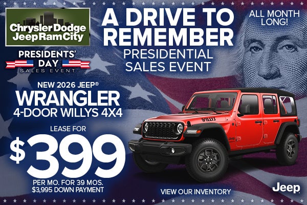 NEW 2026 JEEP® WRANGLER 4-DOOR WILLYS 4x4