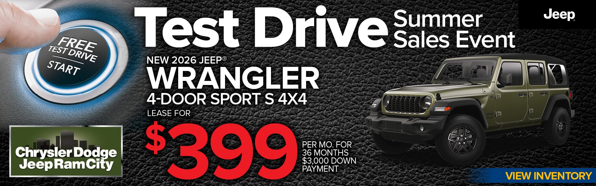 NEW 2026 JEEP® WRANGLER 4-DOOR SPORT S 4x4 