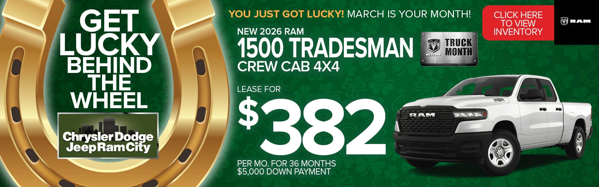 NEW 2026 RAM 1500 TRADESMAN CREW CAB 4x4