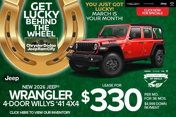 NEW 2026 JEEP® WRANGLER 4-DOOR WILLYS ‘41 4x4