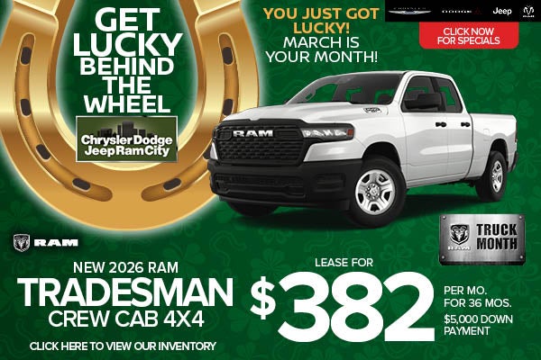 NEW 2026 RAM 1500 TRADESMAN CREW CAB 4x4