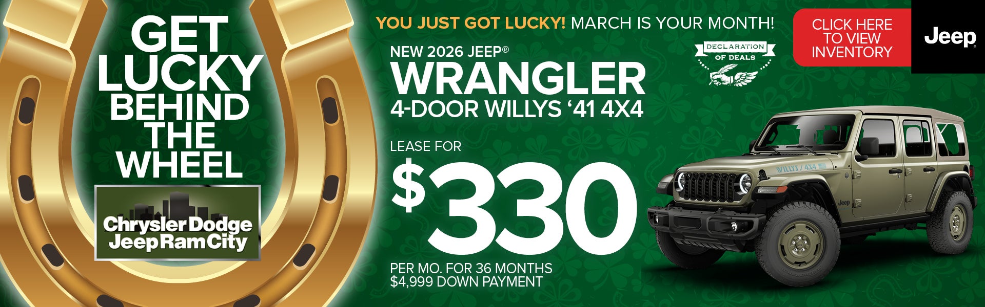 NEW 2026 JEEP® WRANGLER 4-DOOR WILLYS ‘41 4x4