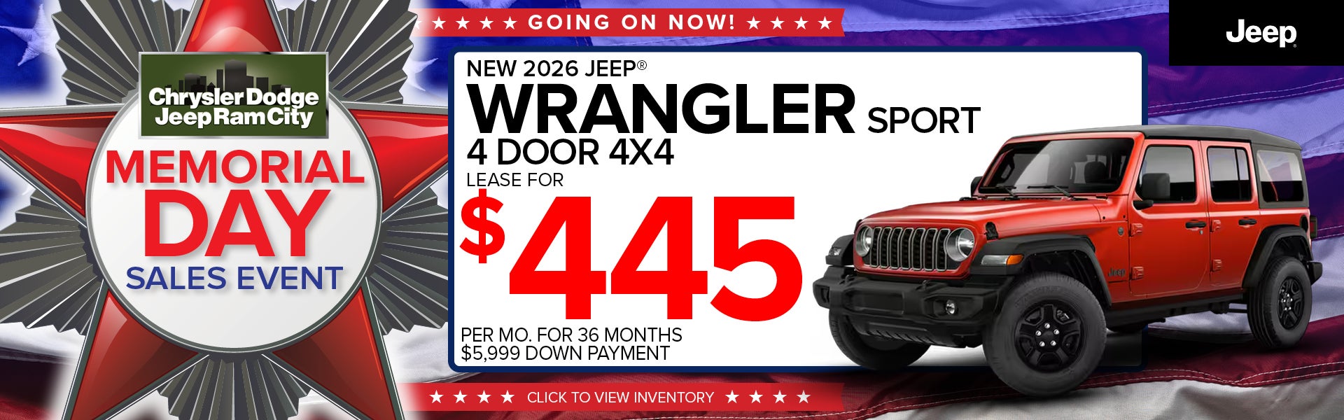 NEW 2026 JEEP® WRANGLER 4-DOOR SPORT 4x4
