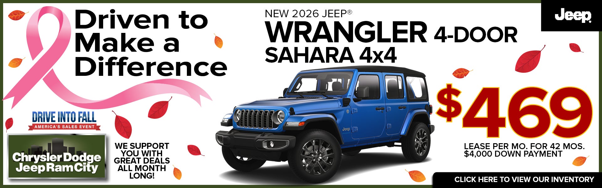 NEW 2026 JEEP® WRANGLER 4-DOOR SAHARA 4x4 