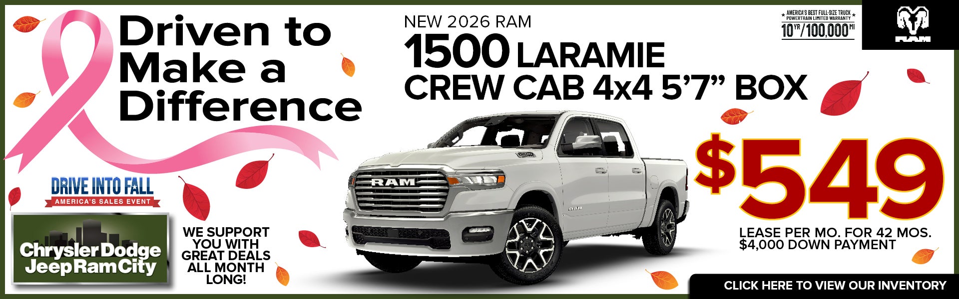 NEW 2026 RAM 1500 LARAMIE CREW CAB 4x4 5’7” BOX