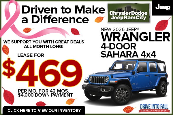 NEW 2026 JEEP® WRANGLER 4-DOOR SAHARA 4x4 