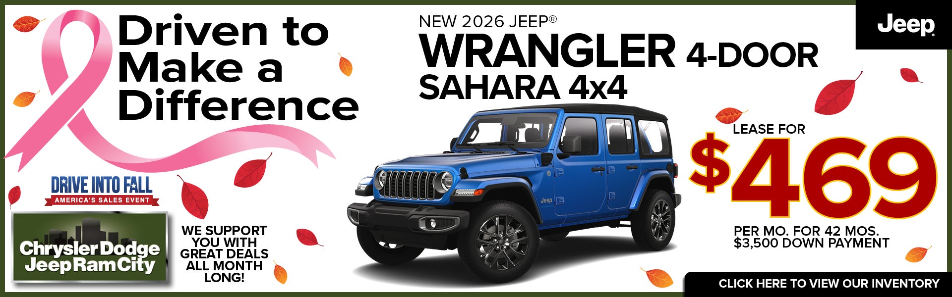 NEW 2026 JEEP® WRANGLER 4-DOOR SAHARA 4x4 