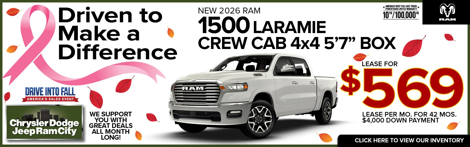 NEW 2026 RAM 1500 LARAMIE CREW CAB 4x4 5’7” BOX